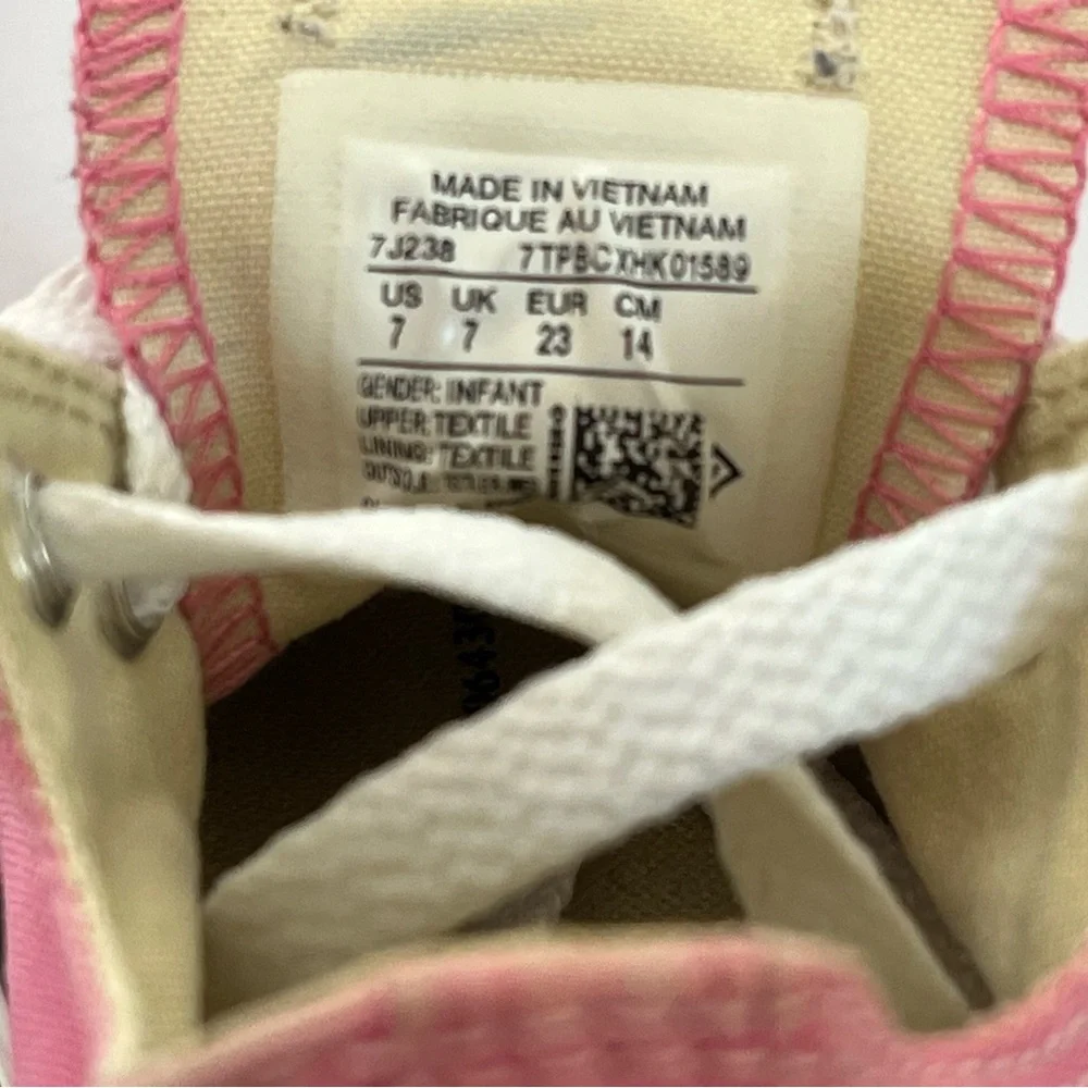 Converse Chuck‎ Taylor All Star Gold Glitter High Tops and Pink Sneakers Girls 7